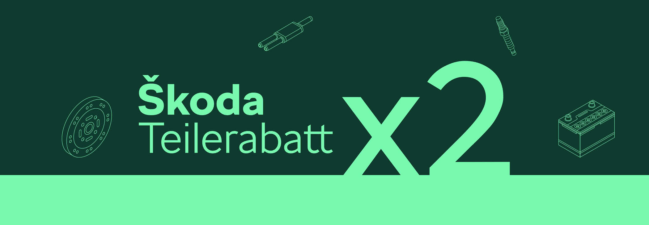 Škoda Rabattaktion - Teilerabatt x2