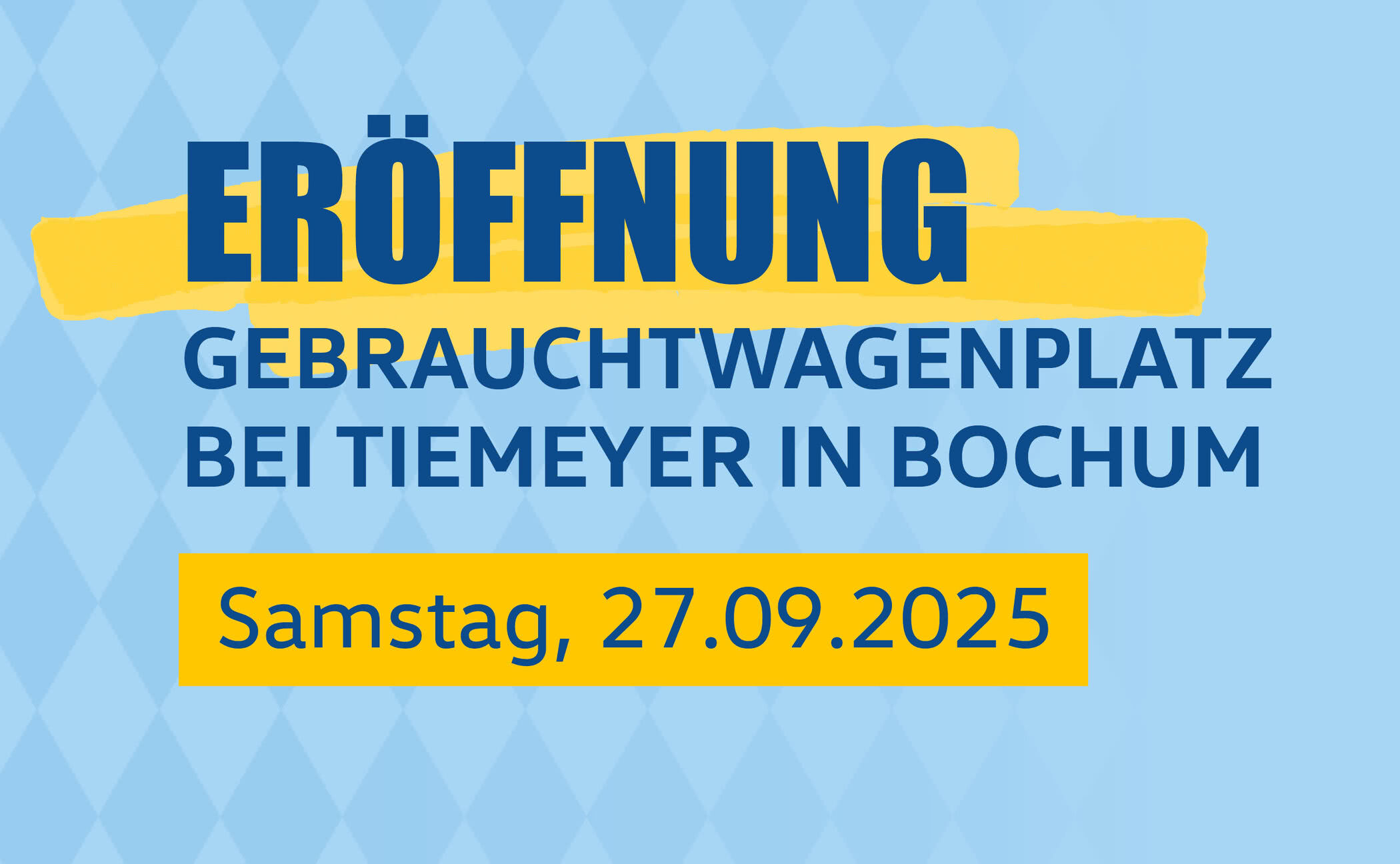 Gebrauchtwagenplatz  Eröffnung in Bochum