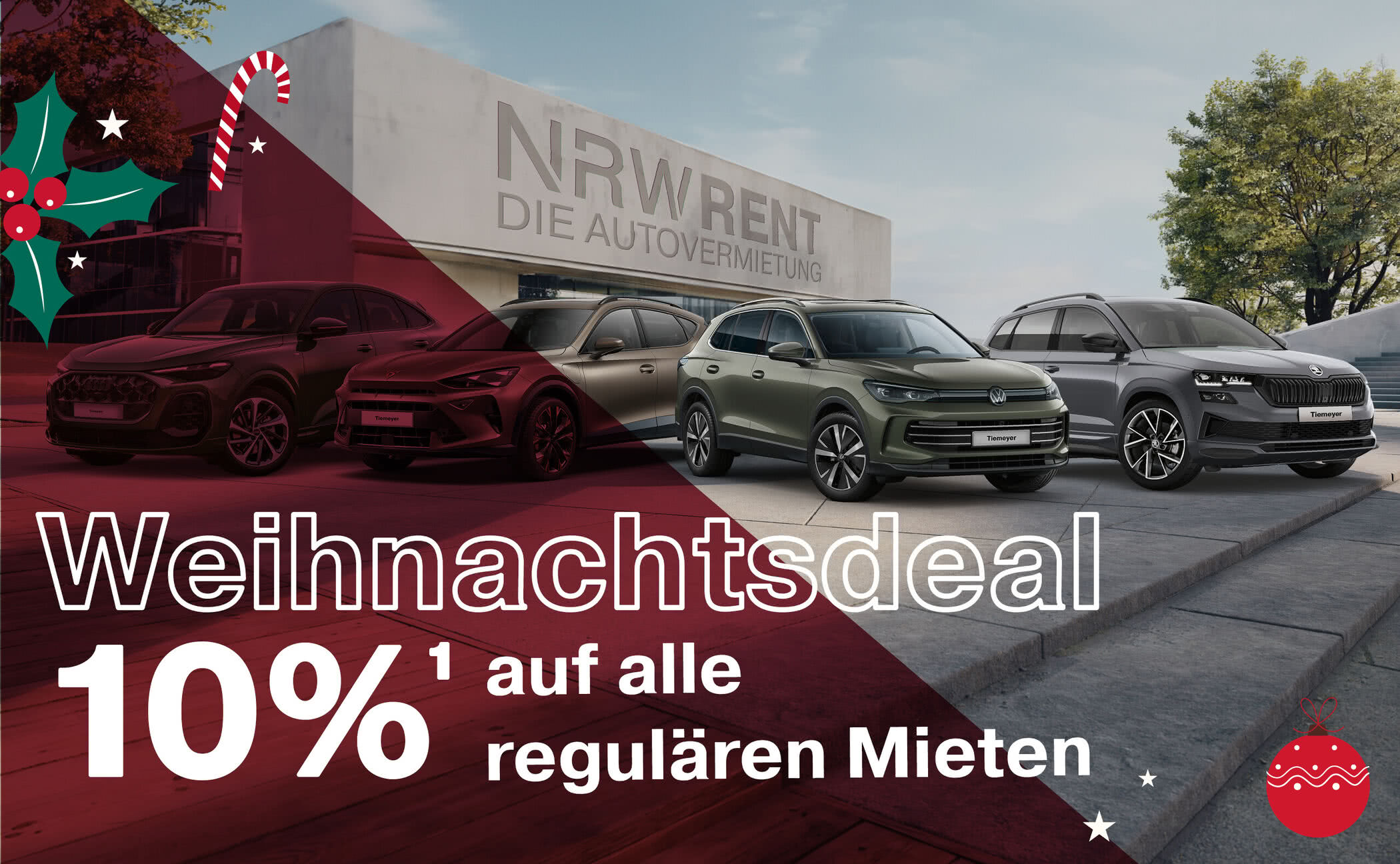 Weihnachtsdeal: 10%¹ Rabatt auf alle regulären Mieten