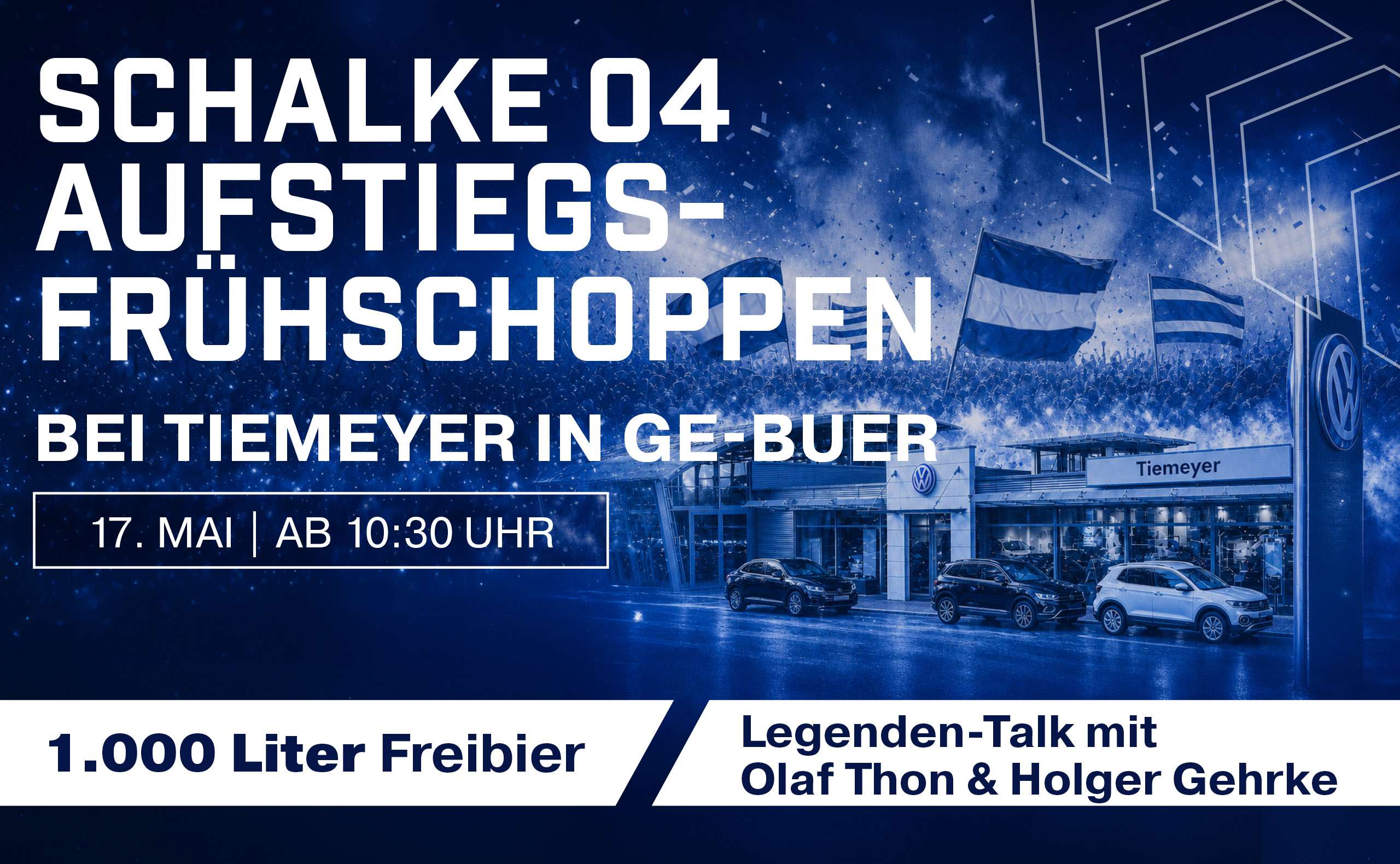Schalke 04 Aufstiegs-Frühschoppen bei Tiemeyer in GE-Buer