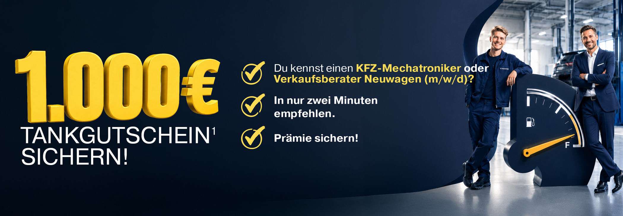 1.000 &euro;&sup1; Tankgutschein sichern!