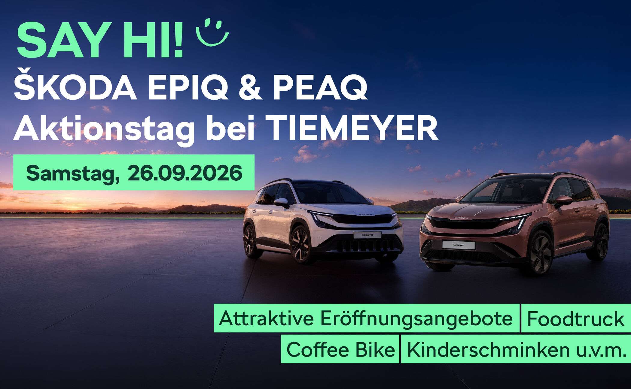 Der brandneue &Scaron;koda Epiq & Peaq jetzt bei TIEMEYER!