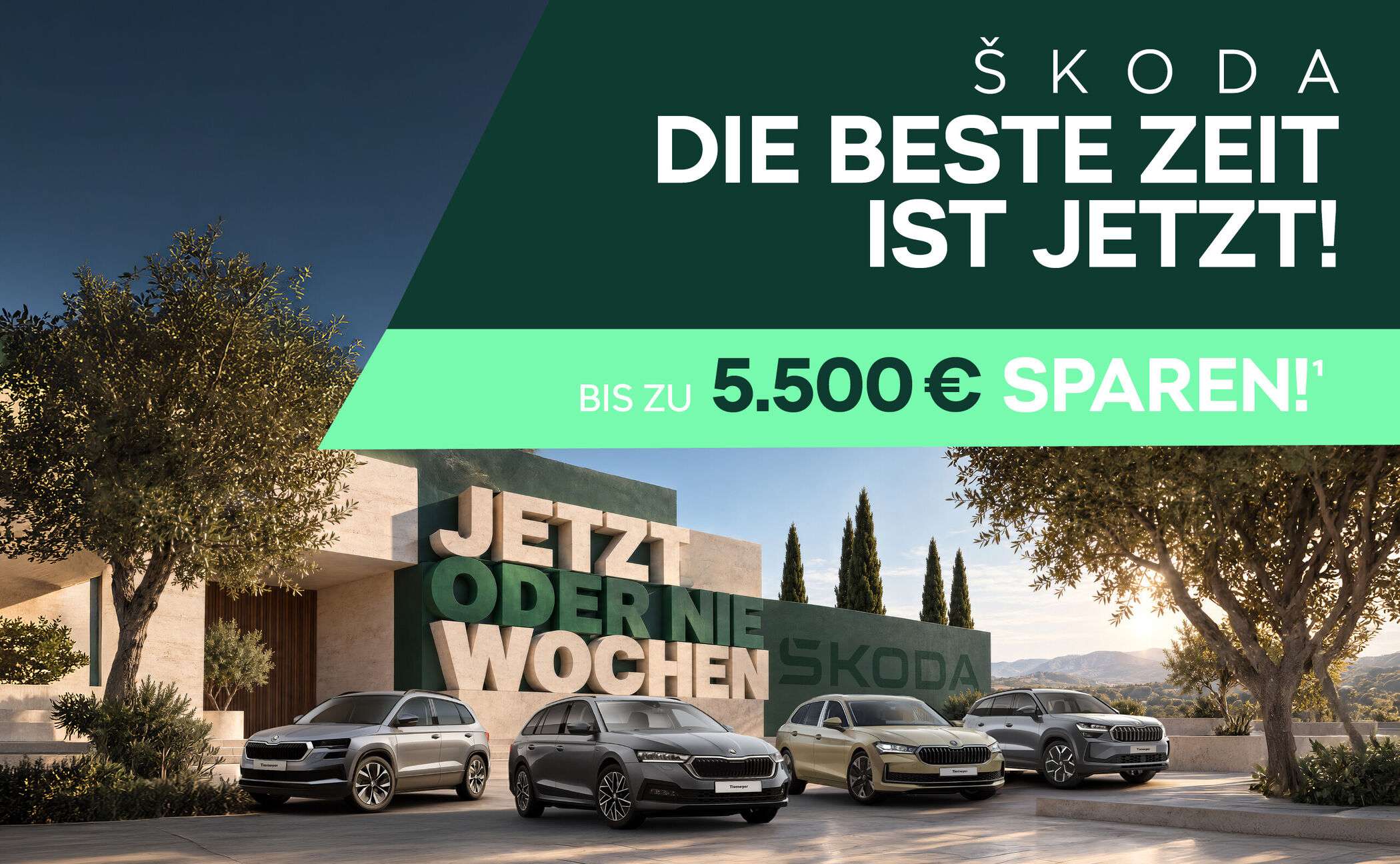 Die Skoda JETZT-ODER-NIE-WOCHEN bei TIEMEYER