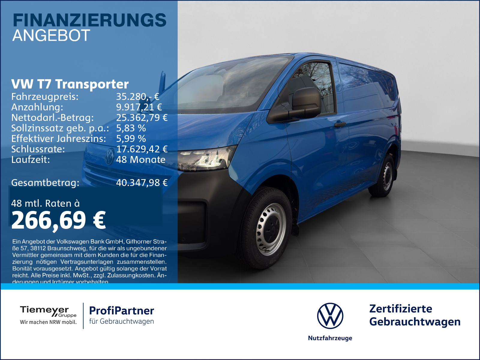 Volkswagen T7 Transporter Kasten