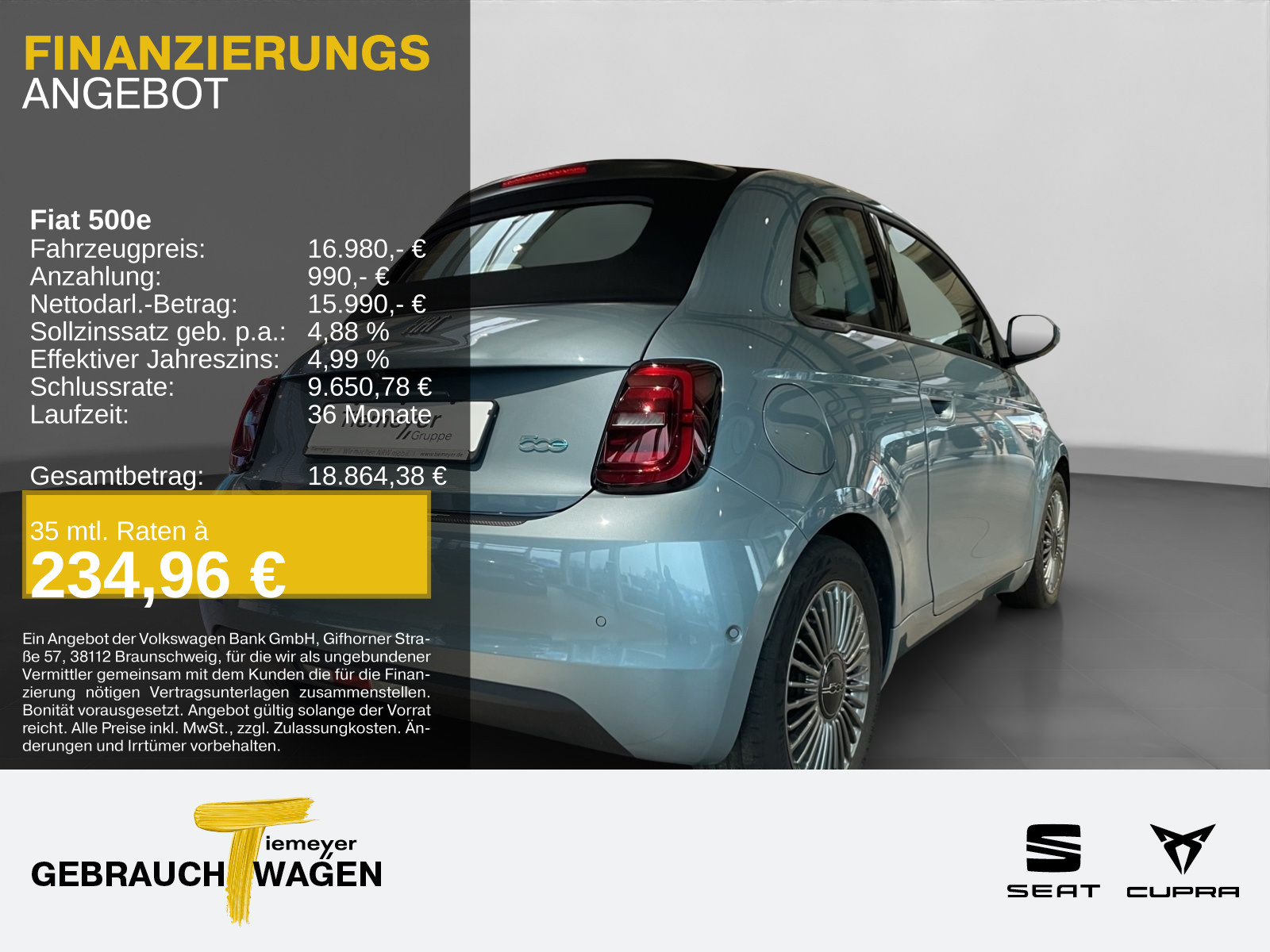 Fiat 500e Cabrio ICON